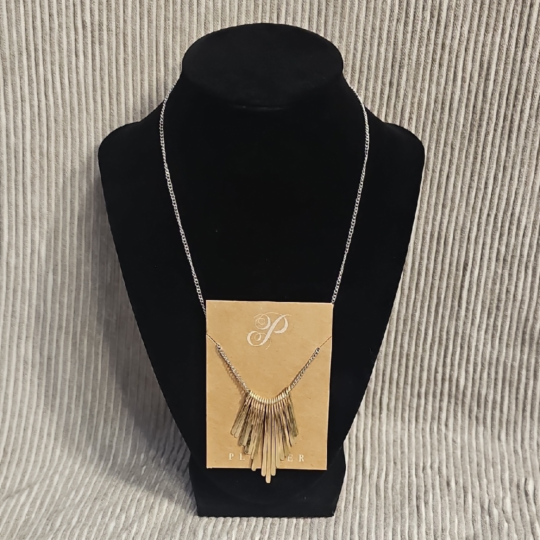 Plunder Elegant Gold Fringe Necklace